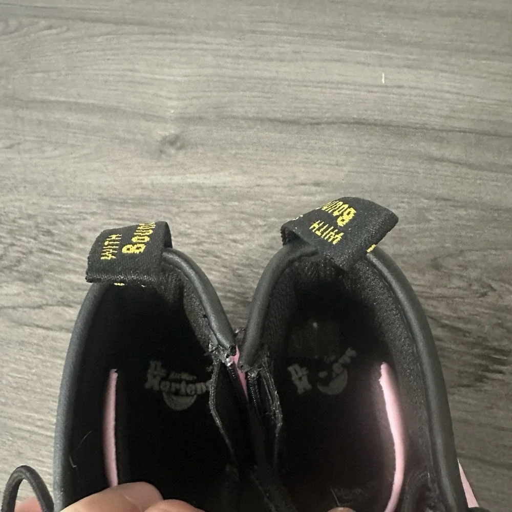 Dr. Martens Kids 1460 Toddler Size 9 Pink Patent Combat Boots Side Zip